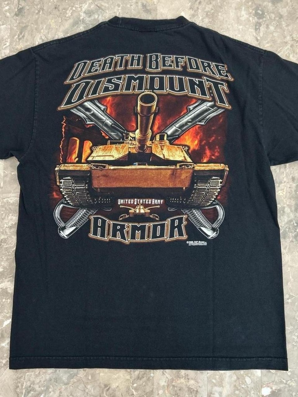 Vintage 2006 7.62 Design Death Before Dismount Armor T Shirt Large Black